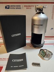 Citizen Eco Drive Men's Watch Jubilee Bracelet Quality ? BN0158-85X Green Dial 海外 即決
