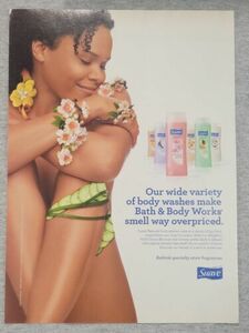 2010 Magazine Advertisement Page Suave Body Wash Soap Cute Woman Print Ad 海外 即決