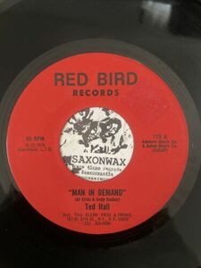 Modern Northern ソウル 45 - TED HALL - Man in Demand / Bye Bye Linda - レッド / BIRD NM 海外 即決