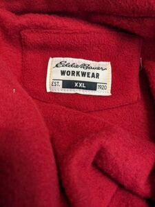 Eddie Bauer Workwear, Men's Fleece Vest, Red, Size XXL 海外 即決