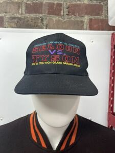 1996 Mike Tyson vs. Bruce Seldon Boxing Snapback Hat Vintage Trucker Cap Black 海外 即決