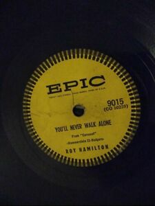 Roy Hamilton "ユール・ネヴァー・ウォーク・アローン / SIT RIGHT DOWN" - 10" Epic Records 78RPM 海外 即決