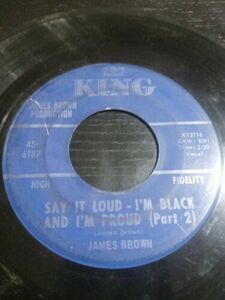 James Brown "Say It / Loud, I'm Black And I'm Proud Part 1/Part 2" 45 RPM KING 海外 即決