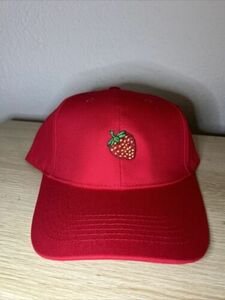 GREY GOOSE ESSENCES STRAWBERRY ADJUSTABLE STRAPBACK BASEBALL HAT/CAP, RED, VODKA 海外 即決