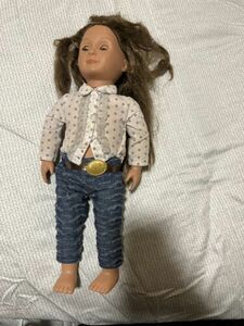 OUR GENERATION 18” DOLL cowgirl Pants Blouse Brown Hair Grey Blue Eyes Toy 海外 即決