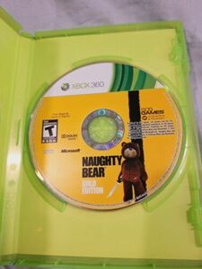 Naughty Bear Gold Edition Microsoft Xbox 360 Disc Only Tested Working 海外 即決