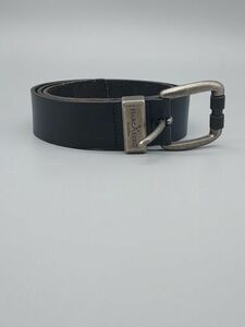 Marc Ecko Cut Sew Belt Roler Buckle Black Mens 38 Genuine Leather 1 .5 Inches 海外 即決