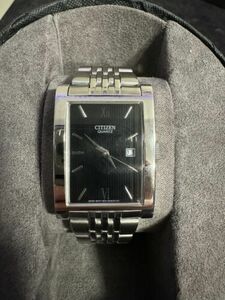 Citizen Watch men Silver Square 海外 即決