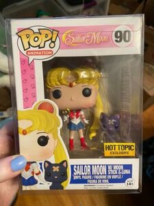 Funko Pop Vinyl Sailor Moon with Moon Stick & Luna Hot Topic Exclusive 海外 即決