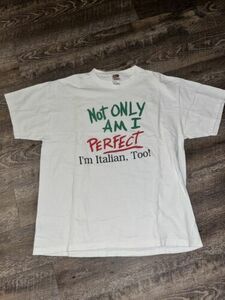 Vintage Fruit of The Loom 90s Perfect Italian T-shirt Size XL NWOT 海外 即決