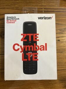 New ZTE Cymbal Z233V 4G LTE Bluetooth Camera Silver Flip Phone Verizon Post Paid 海外 即決