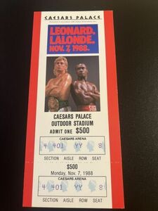 Sugar Ray Leonard - Donnie Lalonde Boxing Full Ticket (1988) Caesars Palace 海外 即決