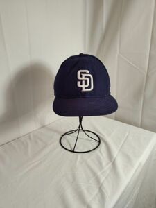 San Diego Padres MIB Basic Navy Blue/White 59fifty Fitted 7 5/8 Hat Cap 海外 即決