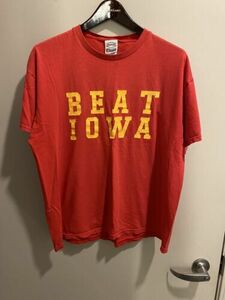 Vintage Iowa State Cyclones Beat Iowa Short Sleeve Tshirt Size XL 海外 即決