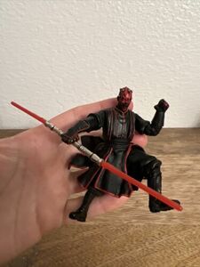 DARTH MAUL STAR WARS 4” ACTION FIGURE HASBRO 2001 TOY (PRE-OWNED) 海外 即決