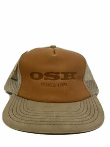 NWT Vintage OSH Orchard Supply Genuine Leather snapback Trucker Hat 海外 即決