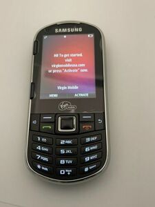 Samsung Restore 3G Slider Virgin Mobile & Sprint - Black (No Contract) 海外 即決