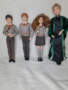 Harry Potter Figures Dolls 10-12" Hermione Ron Harry Minerva lot of 4 海外 即決