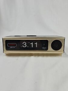 70s VINTAGE SEIKO Flip Alarm Clock QN407M Quartz Battery-Powered JAPAN Space Age 海外 即決