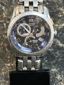 Citizen 8700 / E870 Calibre Diamond Watch Eco-Drive Silver & Black 海外 即決