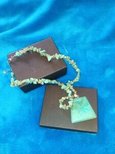 Turquoise Nugget (( Native American)) *Navajo Southwestern* Style Necklace 海外 即決