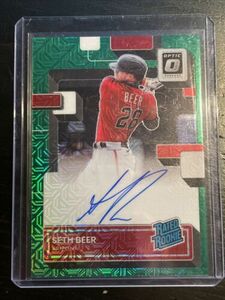 2022 Panini Donruss Optic SETH BEER Prizm GREEN Rated Rookie AUTO 46/88 D'backs 海外 即決