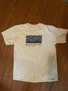 VTG McDonald Observatory Men's 100% Cotton S/S Crewneck T-Shirt Tan Large 海外 即決