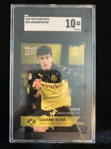 2019 Topps Now #35 UEFA Giovanni Reyna Rookie RC SGC 10 Gem Mint 海外 即決