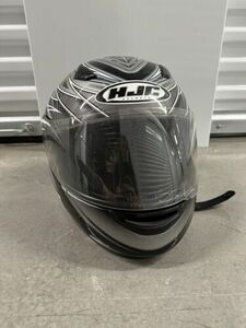 HJC Full Face Motorcycle / Snowmobile Helmet Size L Black, Chrome, White 海外 即決