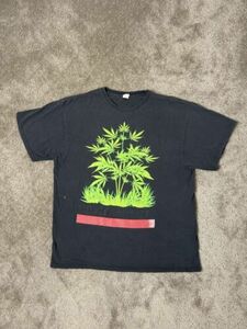 Vintage Mens Black Tshitr Delta Homegrow Canabis Marijuana Y2K American style XL 海外 即決