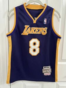 Kobe Bryant Large Lakers #8 Youth Mitchell & Ness Hardwood Classics Jersey 海外 即決