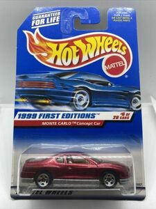 Hot Wheels Monte Carlo Concept Car Cherry Met Silv Met Base 1999 910 1/64 BP21w 海外 即決