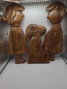 Vtg Handmade "Snoopy" Wooden Wall Decor Set, Used, Great Condition 海外 即決