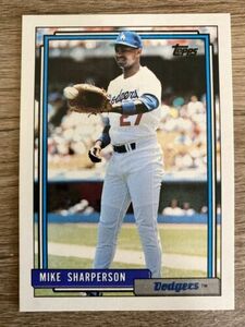 1992 Topps Baseball Mike Sharperson #627 Los Angeles Dodgers 海外 即決