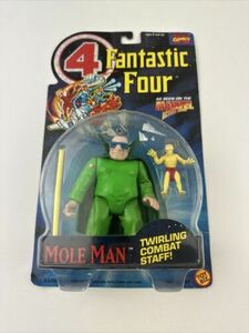 Toy Biz Marvel Comics Fantastic Four Mole Man Twirling Action Staff NEW 海外 即決