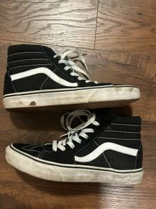 バンズ SK8 HI Sneaker メンズ 8 Women’s 9.5 ブラック Canvas High Top スケートボード Shoes 海外 即決