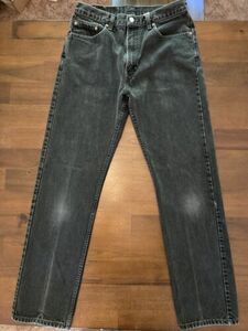1999 Vintage Levis 505 Straight Leg Faded Black Jeans 30W/34L 海外 即決