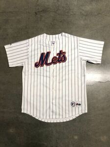 2000’s New York Mets Cliff Floyd #30 Majestic MLB Pinstripe Jersey Men’s Large 海外 即決