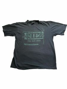 Vintage 90's Nine Inch Nails Nothing T-Shirt Size L Allsport Black Dark Green 海外 即決