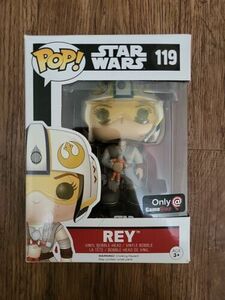 Funko Pop! STAR WARS REY #119 X-WING HELMET VINYL FIGURE GAMESTOP EXCLUSIVE NEW 海外 即決