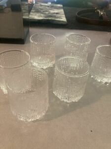 60s Mid Century Ultima Thule Wirkala Littala Melting Ice Cordial Glasses Mod 海外 即決