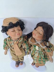 W N Z Porcelain Collection Dolls - Twins 海外 即決