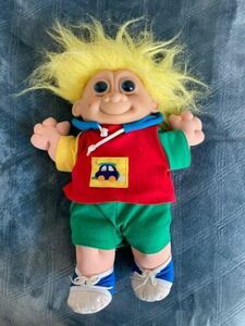 Vintage Russ Troll Kidz Buster Boy Troll Doll Soft Bodied w/ Hoodie 海外 即決