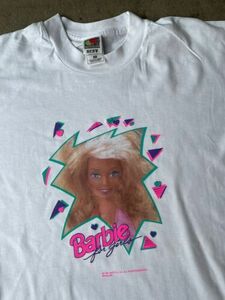 Barbie Shirt Adult White 90s SSI RARE T SHIRT Mattel Vintage Movie Doll 海外 即決