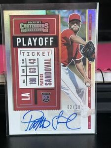 2020 Panini Contenders Patrick Sandoval PLAYOFF TICKET AUTO #2/18 Angels 海外 即決