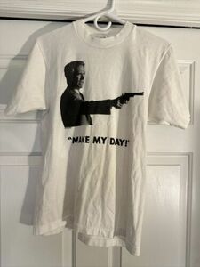 VTG. Dirty Harry “ Make My Day” T-Shirt 80’s USA Made Size M Screen Stars 1987 海外 即決