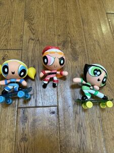 Vintage 2001 Skater Bubbles & Buttercup Skateboard Powerpuff Girls Figures 海外 即決