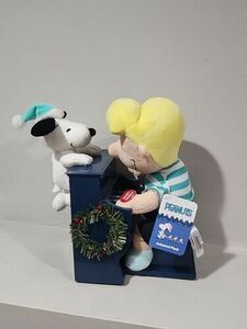 Peanuts Snoopy & Schroeder Playing Piano Christmas Musical Animated Plush 海外 即決