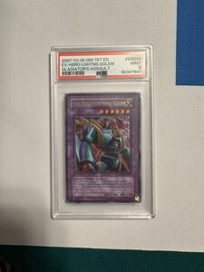 Yu-Gi-Oh! TCG Evil Hero Lightning Golem Gladiator's Assault GLAS 1st Ed PSA 9 海外 即決