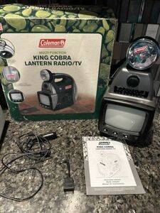 Coleman King Cobra Multi-Function Lantern, AM/FM Radio, B/W 5” TV 海外 即決